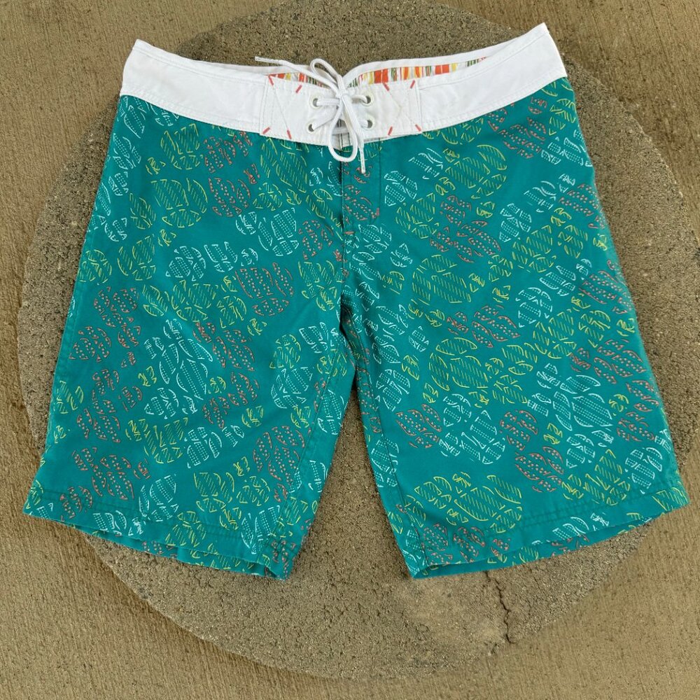 REEF WOMEN'S TURQUOISE BERMUDA BOARD SHORTS SIZE 3 JUNIOR